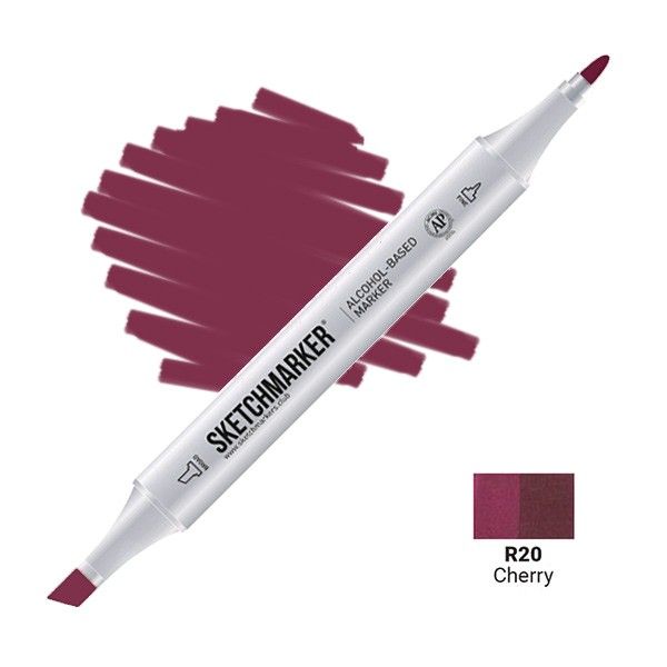 Маркер SKETCHMARKER двухсторонний на спирт.основе R20 Вишня MPSM-R20