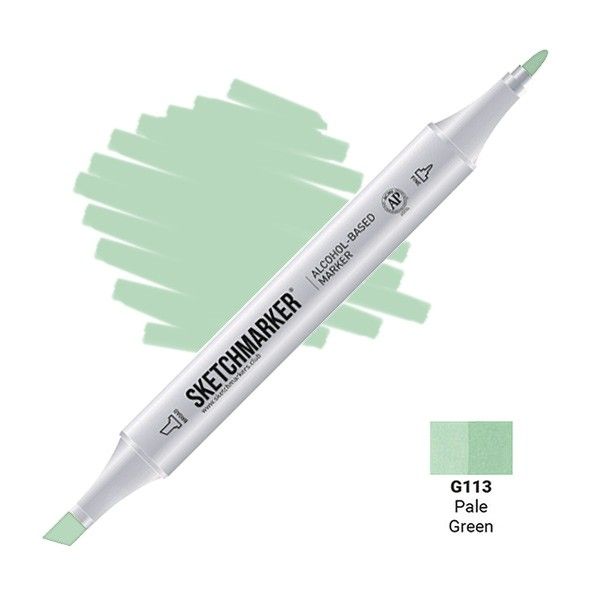 Маркер SKETCHMARKER двухсторонний на спирт.основе G113 Бледно зеленый MPSM-G113