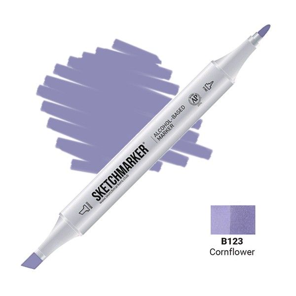 Маркер SKETCHMARKER двухсторонний на спирт.основе B123 Василек MPSM-B123