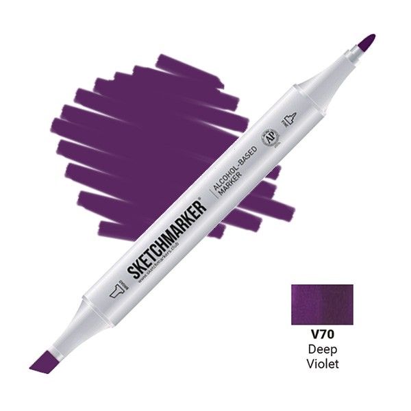 Маркер SKETCHMARKER двухсторонний на спирт.основе V70 Глубокий фиолетовый MPSM-V70