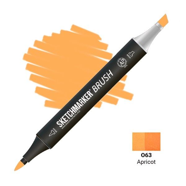 Маркер SKETCHMARKER Brush двухсторонний на спирт.основе O63 Абрикос MPSMB-O63
