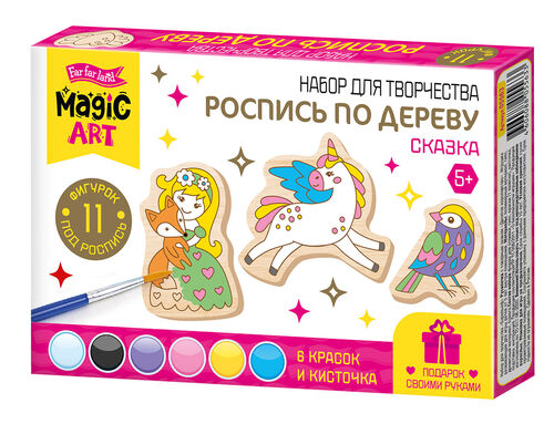 Набор для росписи по дереву Magic ART "Сказка" 11 фигурок KOR-05563