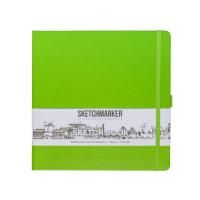 Блокнот для зарисовок SKETCHMARKER 140 г/м2 20 x 20 см 80 л, твердая обложка, Зеленый Луг MP23143685SM