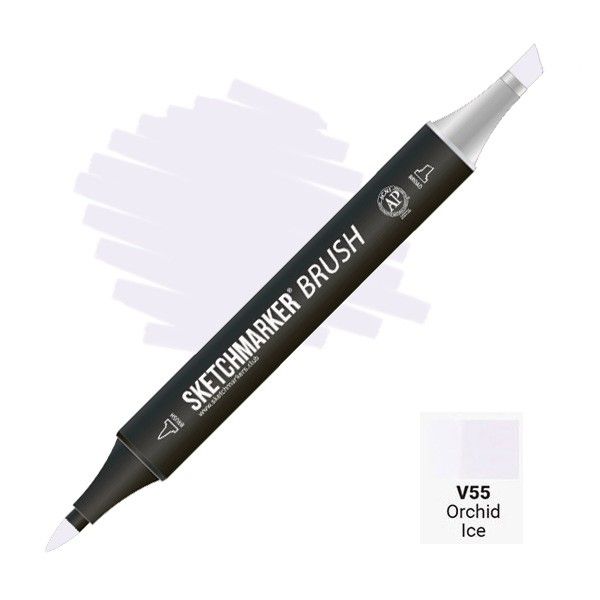 Маркер SKETCHMARKER Brush двухсторонний на спирт.основе V55 Фиолетовый лед MPSMB-V55