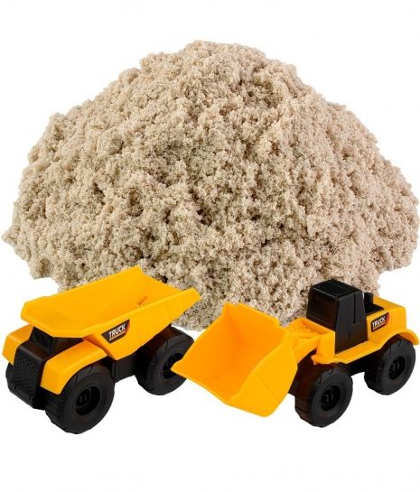 Кинетический песок "Космический песок" в наборе Самосвал+погрузчик 2 кг песочный AS-K022