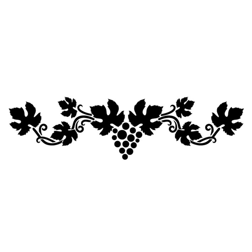 Трафарет СОНЕТ Бордюр виноградная лоза 10 x 25 см, пластиковый NP-13746602