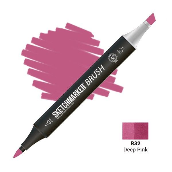 Маркер SKETCHMARKER Brush двухсторонний на спирт.основе R32 Глубокий Розовый MPSMB-R32