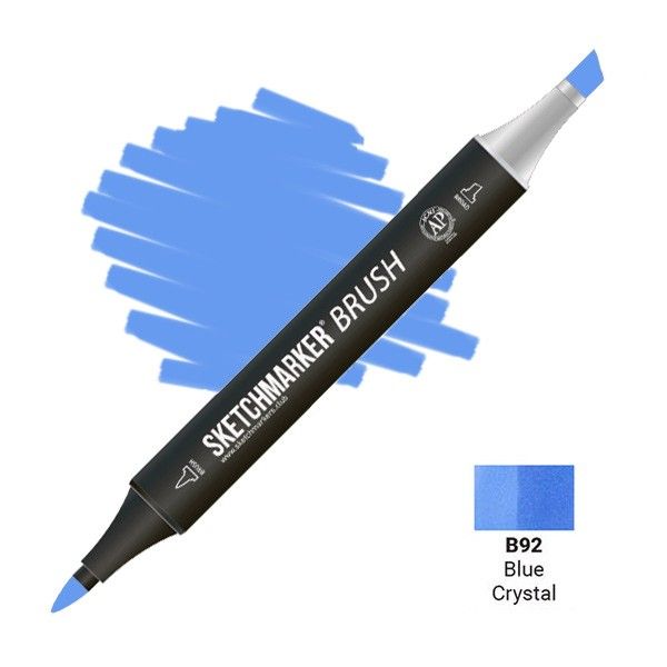 Маркер SKETCHMARKER Brush двухсторонний на спирт.основе B92 Голубой кристал MPSMB-B92