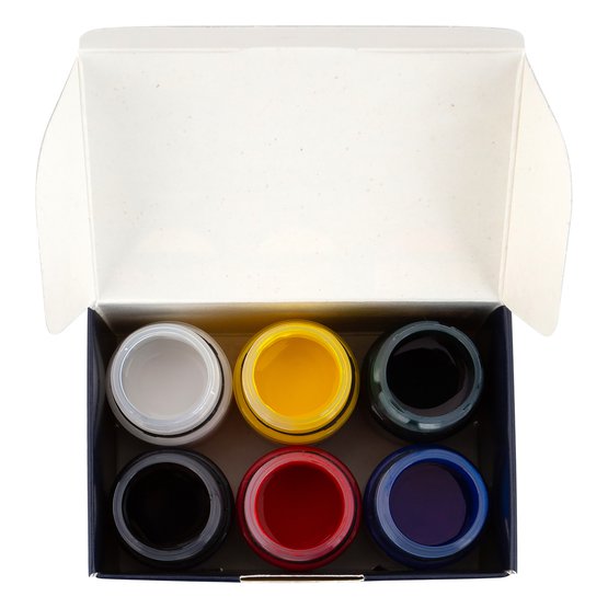 Набор акриловых красок по стеклу/керамике DECOLA 6 шт х 20 мл, картон NP-4041026