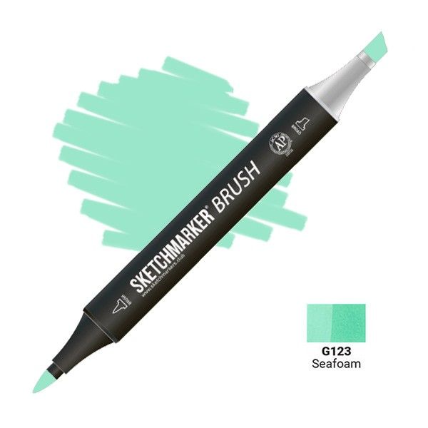 Маркер SKETCHMARKER Brush двухсторонний на спирт.основе G123 Морская пена MPSMB-G123