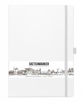 Блокнот для зарисовок SKETCHMARKER 140 г/м2 21 x 30 см 80 л, твердая обложка, Белый MP2314105SM