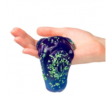 Слайм Slime "Jungle" с зелеными пенопластовыми шариками (Попугай) 130 г AS-S300-24