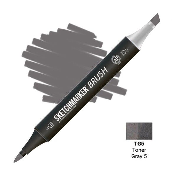 Маркер SKETCHMARKER Brush двухсторонний на спирт.основе TG5 Тонированный серый 5 MPSMB-TG5