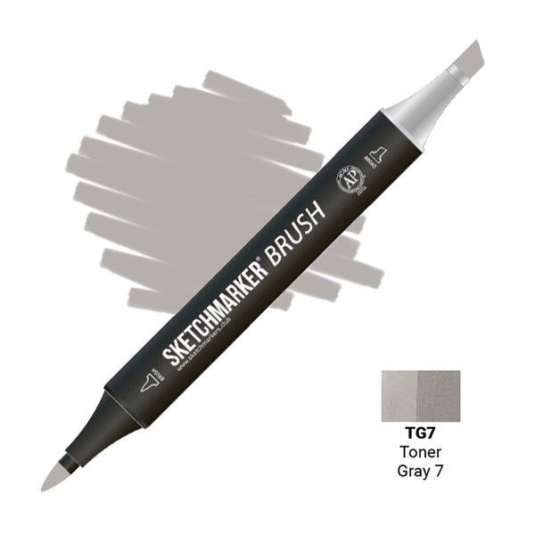 Маркер SKETCHMARKER Brush двухсторонний на спирт.основе TG7 Тонированный серый 7 MPSMB-TG7