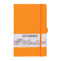Блокнот для зарисовок SKETCHMARKER 140 г/м2 13 x 21 см 80 л, твердая обложка, Неоновый апельсин MP23148043SM