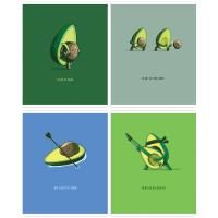 Тетрадь 48л. A5 клетка MESHU "Avocadreams" матовая ламинация, выборочный УФ-лак RE-MS_43124