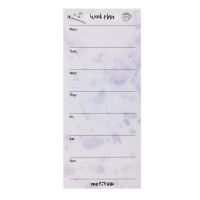 Самоклеящийся блок MESHU "Color splash" 140 x 60 мм, 50л, Lilac week plan, европодвес RE-MS_87750