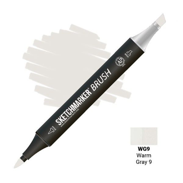 Маркер SKETCHMARKER Brush двухсторонний на спирт.основе WG9 Теплый серый 9 MPSMB-WG9