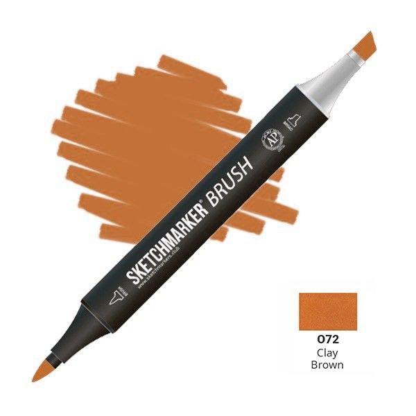 Маркер SKETCHMARKER Brush двухсторонний на спирт.основе O72 Коричневая глина MPSMB-O72