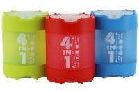 Точилка KUM 4-in-1, 4 отверстия (7, 8, 10, 11 мм), с контейнером и крышкой, в ассортименте KUM-1028321