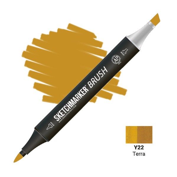 Маркер SKETCHMARKER Brush двухсторонний на спирт.основе Y22 Земля MPSMB-Y22