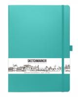 Блокнот для зарисовок SKETCHMARKER 140 г/м2 21 x 30 см 80 л, твердая обложка, Аквамарин MP2314504SM