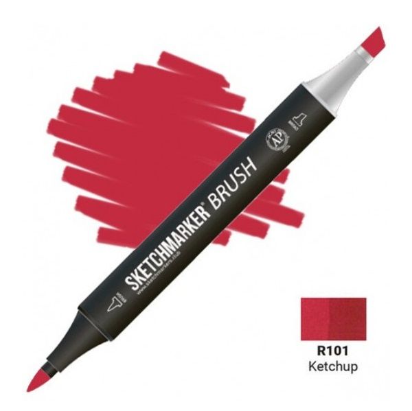 Маркер SKETCHMARKER Brush двухсторонний на спирт.основе R101 Кетчуп MPSMB-R101