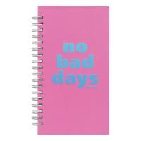 Записная книжка 95 x 175 мм 96л. MESHU "No bad days" на гребне, мат. ламинация, твердая обложка, выб. УФ-лак RE-MS_52920