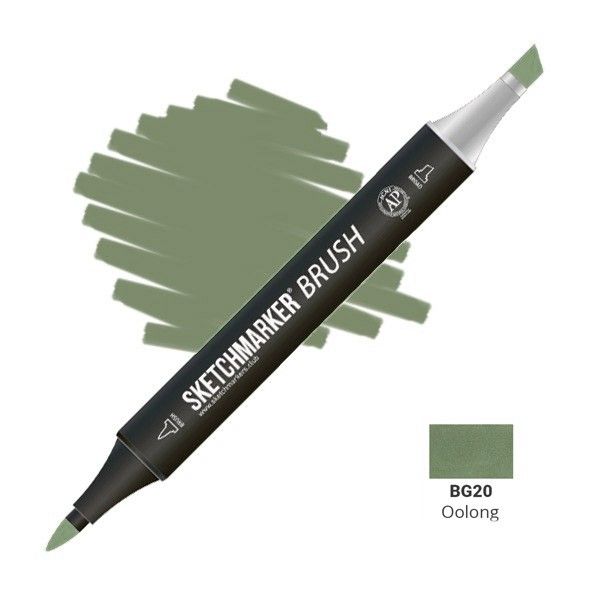 Маркер SKETCHMARKER Brush двухсторонний на спирт.основе BG20 Улун MPSMB-BG20