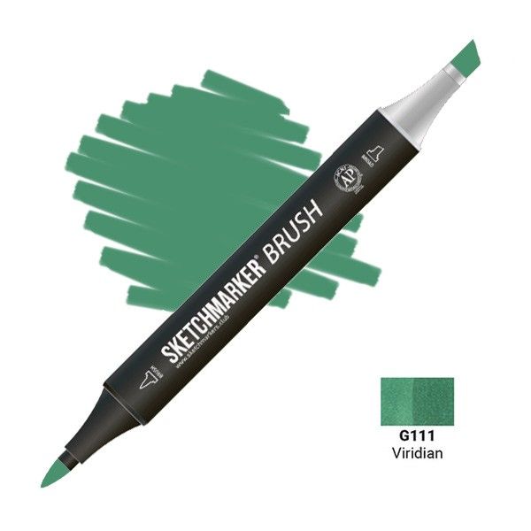 Маркер SKETCHMARKER Brush двухсторонний на спирт.основе G111 Голубовато зеленый MPSMB-G111