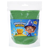 Кинетический песок ТМ Волшебный песок 700 г дойпак, зеленый AS-KPN2SL