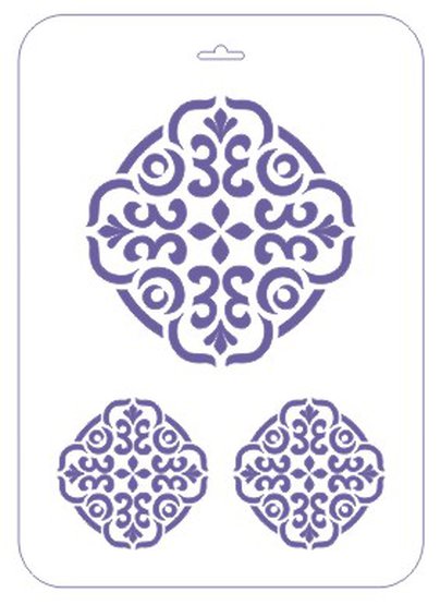 Трафарет СОНЕТ Орнаментальная розетка 2, 22 x 31 см, пластиковый NP-13746584