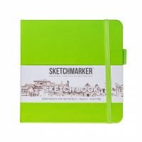Блокнот для зарисовок SKETCHMARKER 140 г/м2 12 x 12 см 80 л, твердая обложка, Зеленый луг MP23143682SM