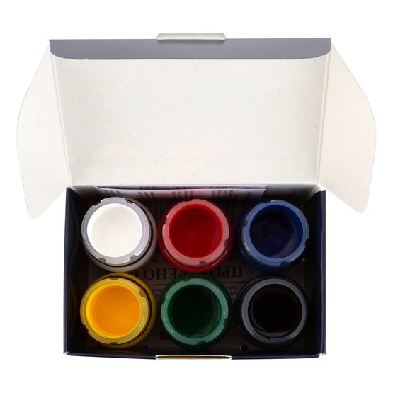 Набор акриловых красок по ткани DECOLA 6 шт х 20 мл, картон NP-4141025