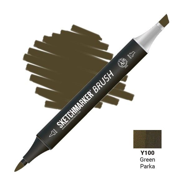 Маркер SKETCHMARKER Brush двухсторонний на спирт.основе Y100 Болотный цвет MPSMB-Y100