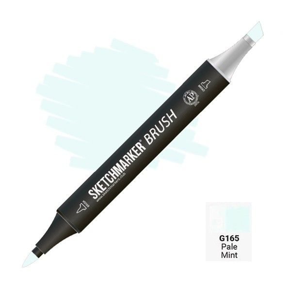 Маркер SKETCHMARKER Brush двухсторонний на спирт.основе G165 Бледная мята MPSMB-G165
