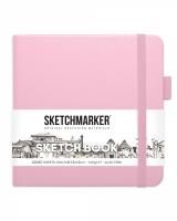 Блокнот для зарисовок SKETCHMARKER 140 г/м2 12 x 12 см 80 л, твердая обложка, Розовый MP2315002SM
