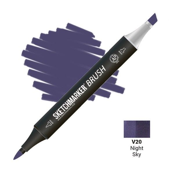 Маркер SKETCHMARKER Brush двухсторонний на спирт.основе V20 Ночное небо MPSMB-V20
