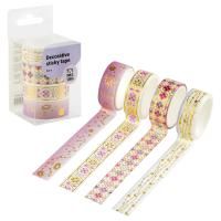 Набор клейких декоративных лент MESHU "Stars" 4 шт RE-MS_55911