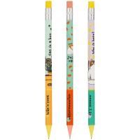 Карандаш механический MESHU "Jucy cats" 0.7 мм, печать на корпусе, с ластиком, ассорти RE-MS_47382