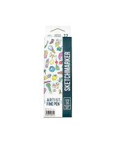 Набор капиллярных ручек SKETCHMARKER Artist fine pen Light colors 12 цв MPAFP-12LGHT