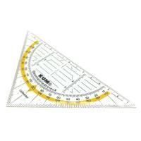 Линейка-треугольник 16 см KUM Triangle-protcractor, прозрачная KUM-2080219