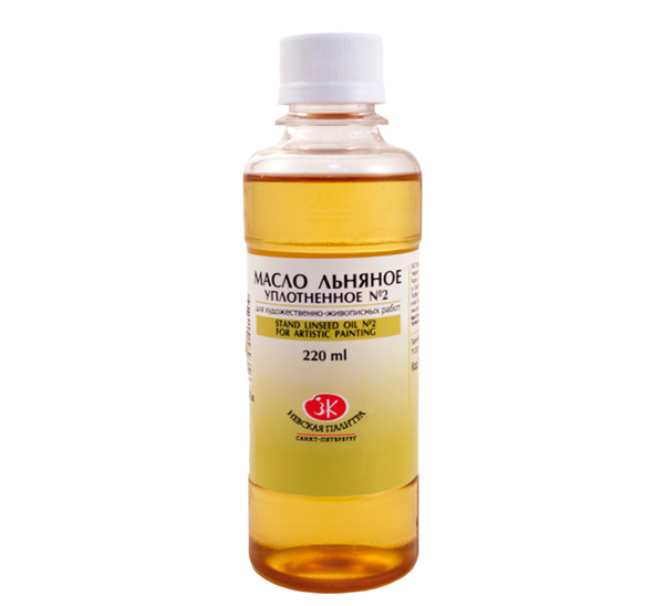 Масло льняное уплотненное №2 для художественно-живописных работ НЕВСКАЯ ПАЛИТРА флакон 220 мл NP-2332925