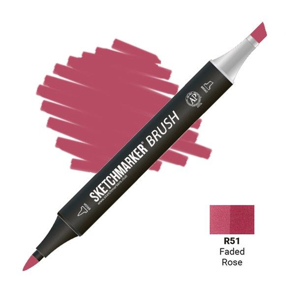 Маркер SKETCHMARKER Brush двухсторонний на спирт.основе R51 Увядшая роза MPSMB-R51