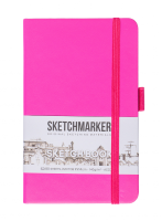 Блокнот для зарисовок SKETCHMARKER 140 г/м2 9 x 14 см 80 л, твердая обложка, Неоновая фуксия MP23142321SM