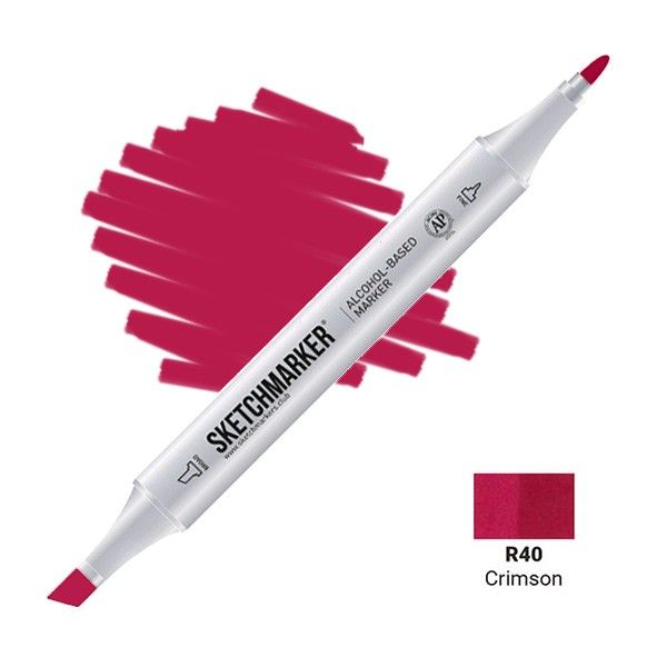 Маркер SKETCHMARKER двухсторонний на спирт.основе R40 Малиновый MPSM-R40