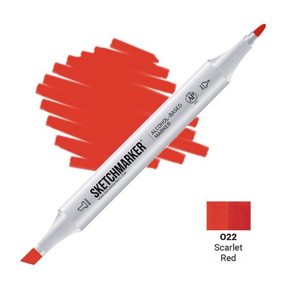 Маркер SKETCHMARKER двухсторонний на спирт.основе O22 Алый MPSM-O22