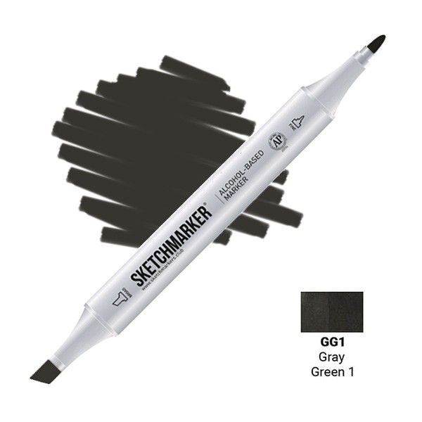 Маркер SKETCHMARKER двухсторонний на спирт.основе GG1 Серо зеленый 1 MPSM-GG1