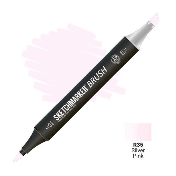 Маркер SKETCHMARKER Brush двухсторонний на спирт.основе R35 Серебристо розовый MPSMB-R35