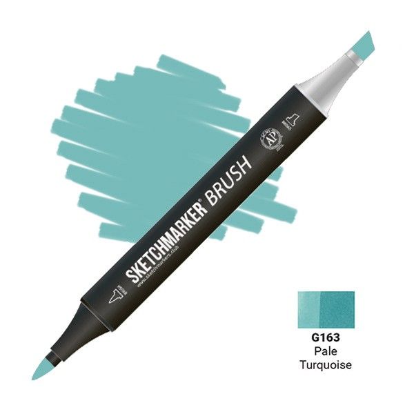 Маркер SKETCHMARKER Brush двухсторонний на спирт.основе G163 Бледно бирюзовый MPSMB-G163